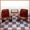  Coffee table + 2 stools